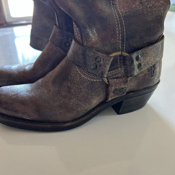 Frye boots women 7.5 square toe cowboy Western Barn Riding Equestrian harness - Picture 3 of 14